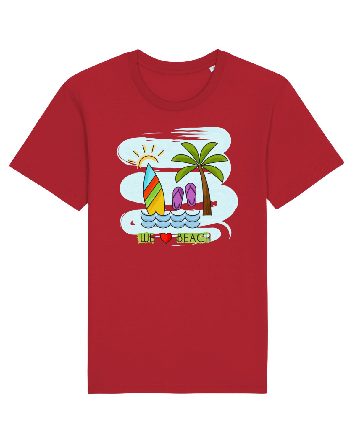 Tricou mânecă scurtă Unisex Rocker Red