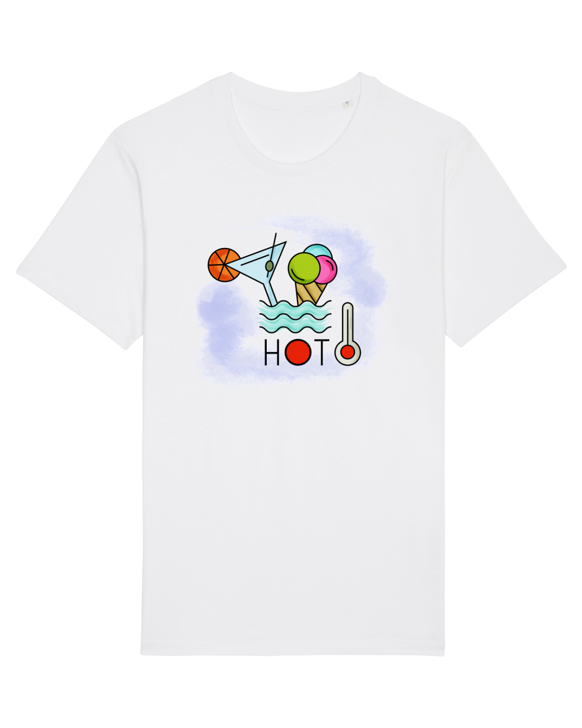 Tricou mânecă scurtă Unisex Rocker White
