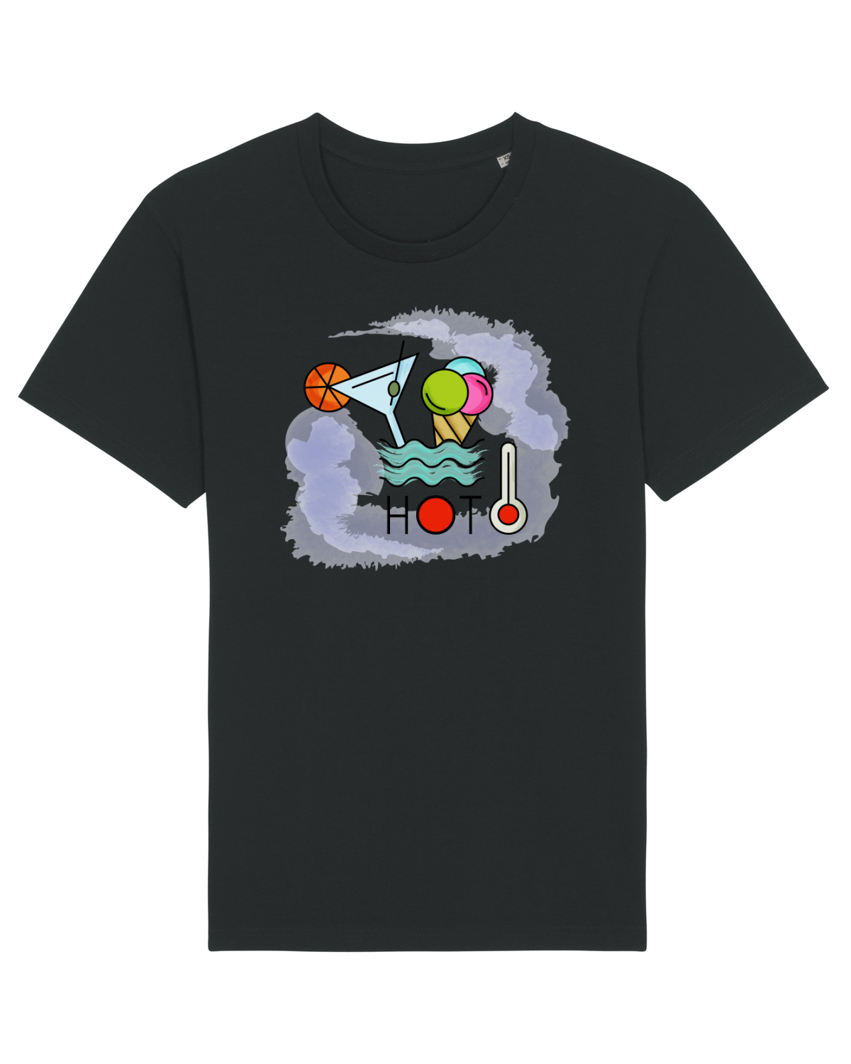 Tricou mânecă scurtă Unisex Rocker Black