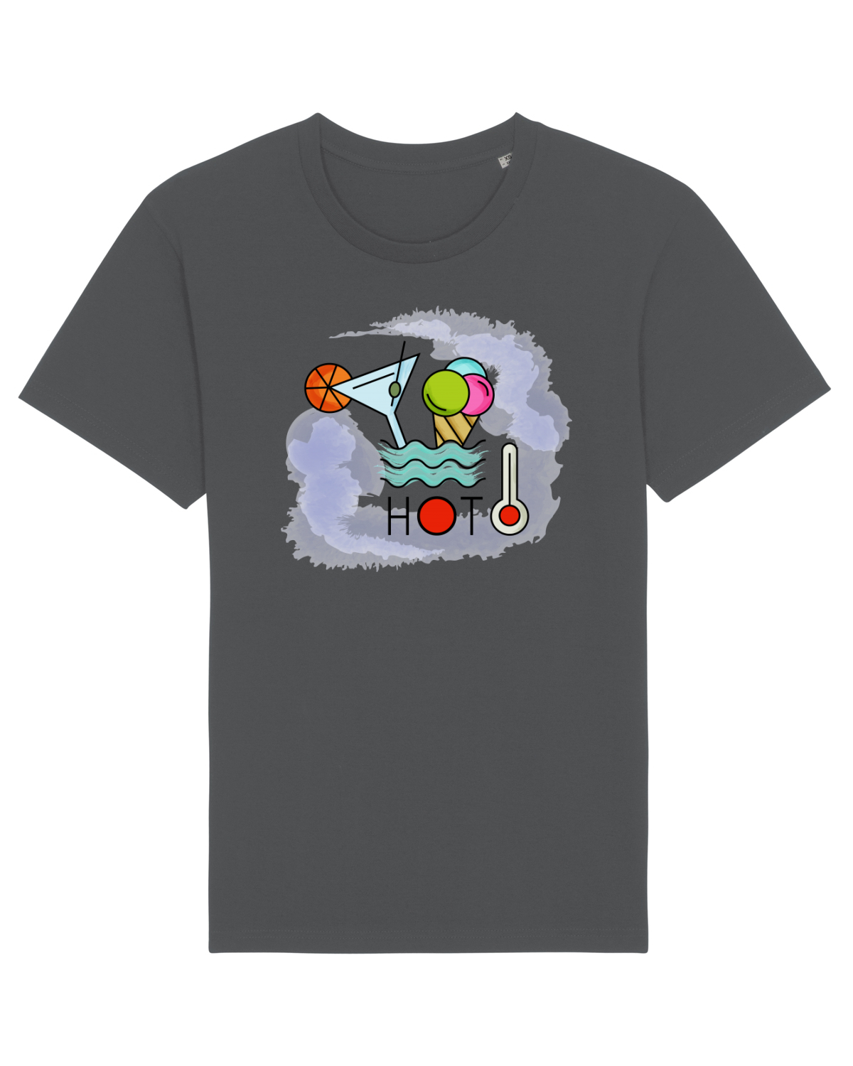 Tricou mânecă scurtă Unisex Rocker Anthracite