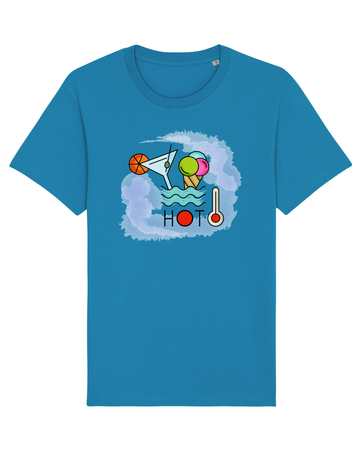 Tricou mânecă scurtă Unisex Rocker Azur