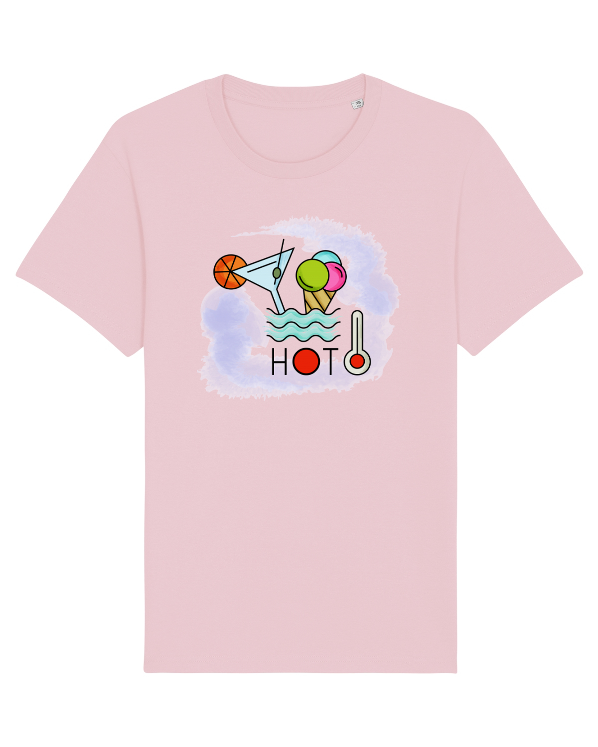 Tricou mânecă scurtă Unisex Rocker Cotton Pink