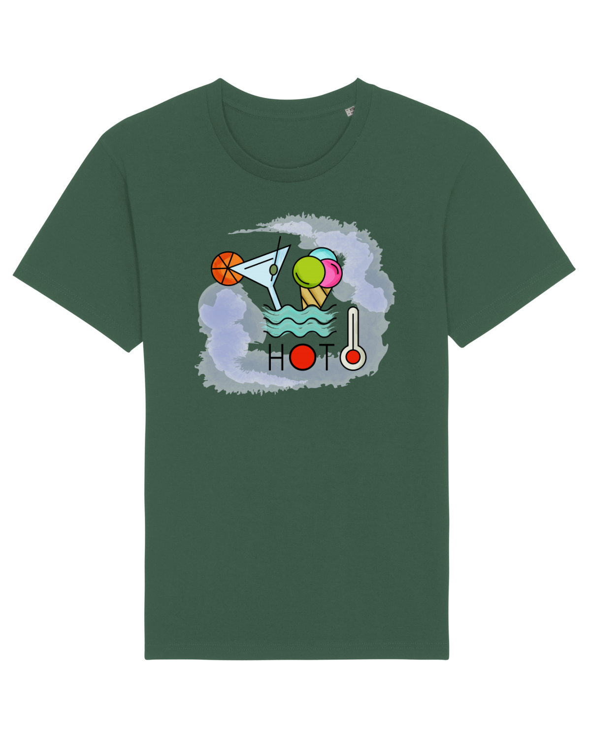 Tricou mânecă scurtă Unisex Rocker Bottle Green