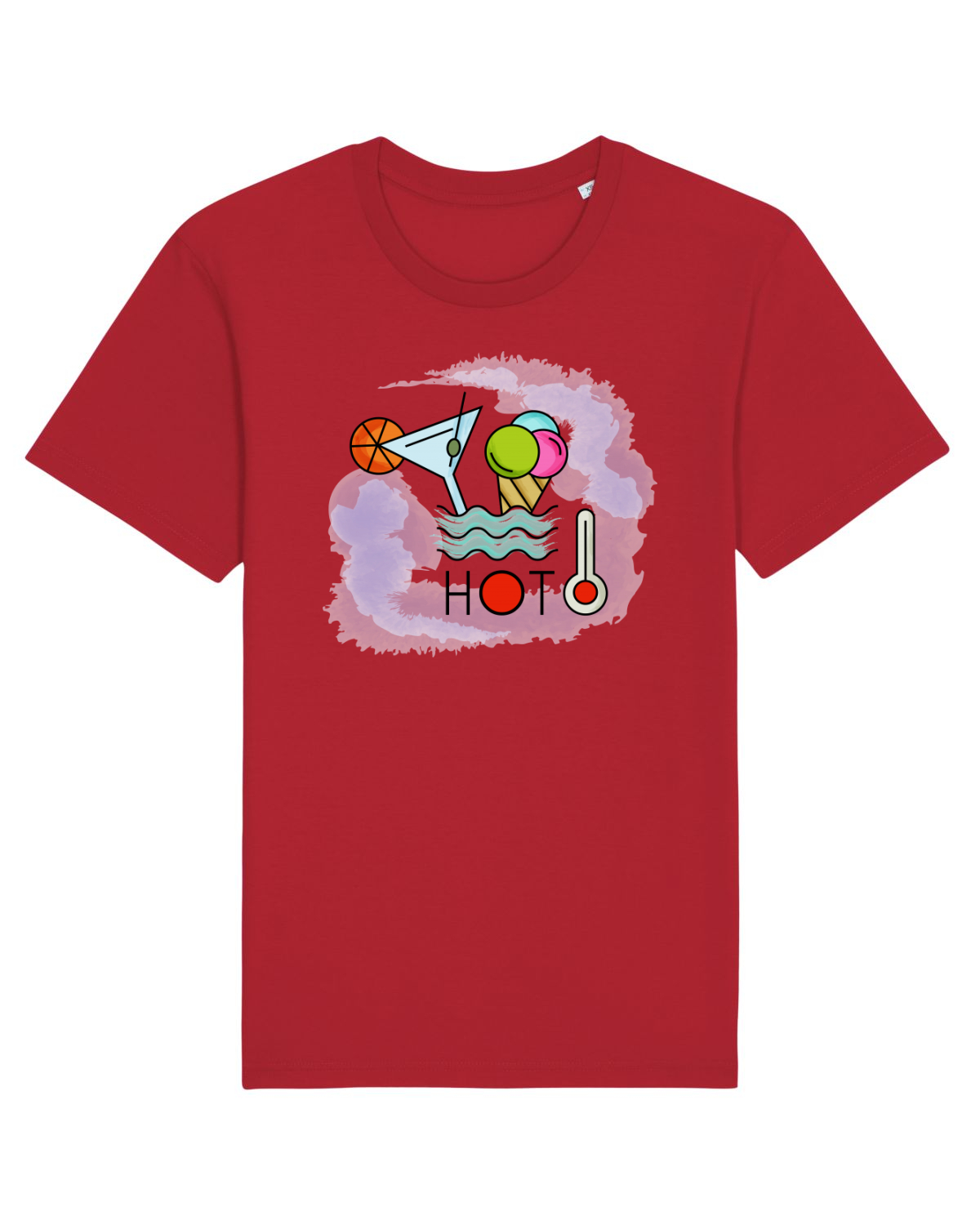 Tricou mânecă scurtă Unisex Rocker Red