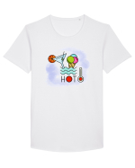Vara fierbinte Tricou mânecă scurtă guler larg Bărbat Skater