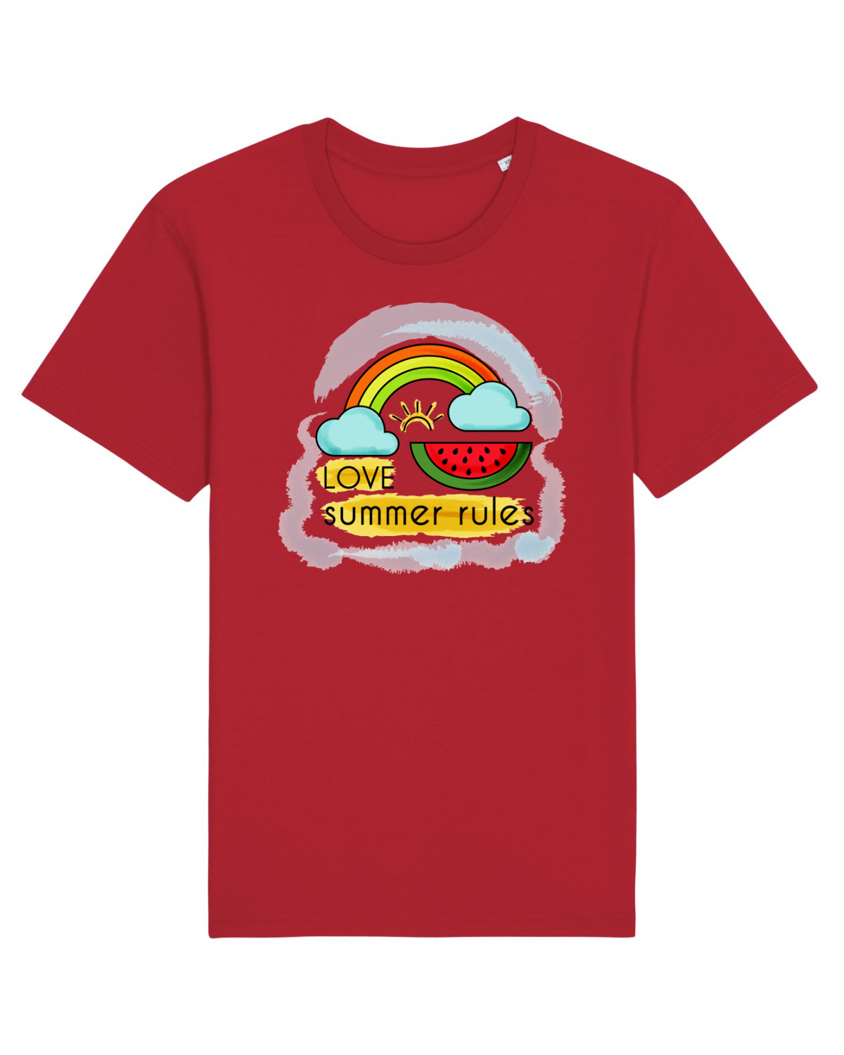 Tricou mânecă scurtă Unisex Rocker Red