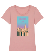 Big City Life Tricou mânecă scurtă guler larg fitted Damă Expresser