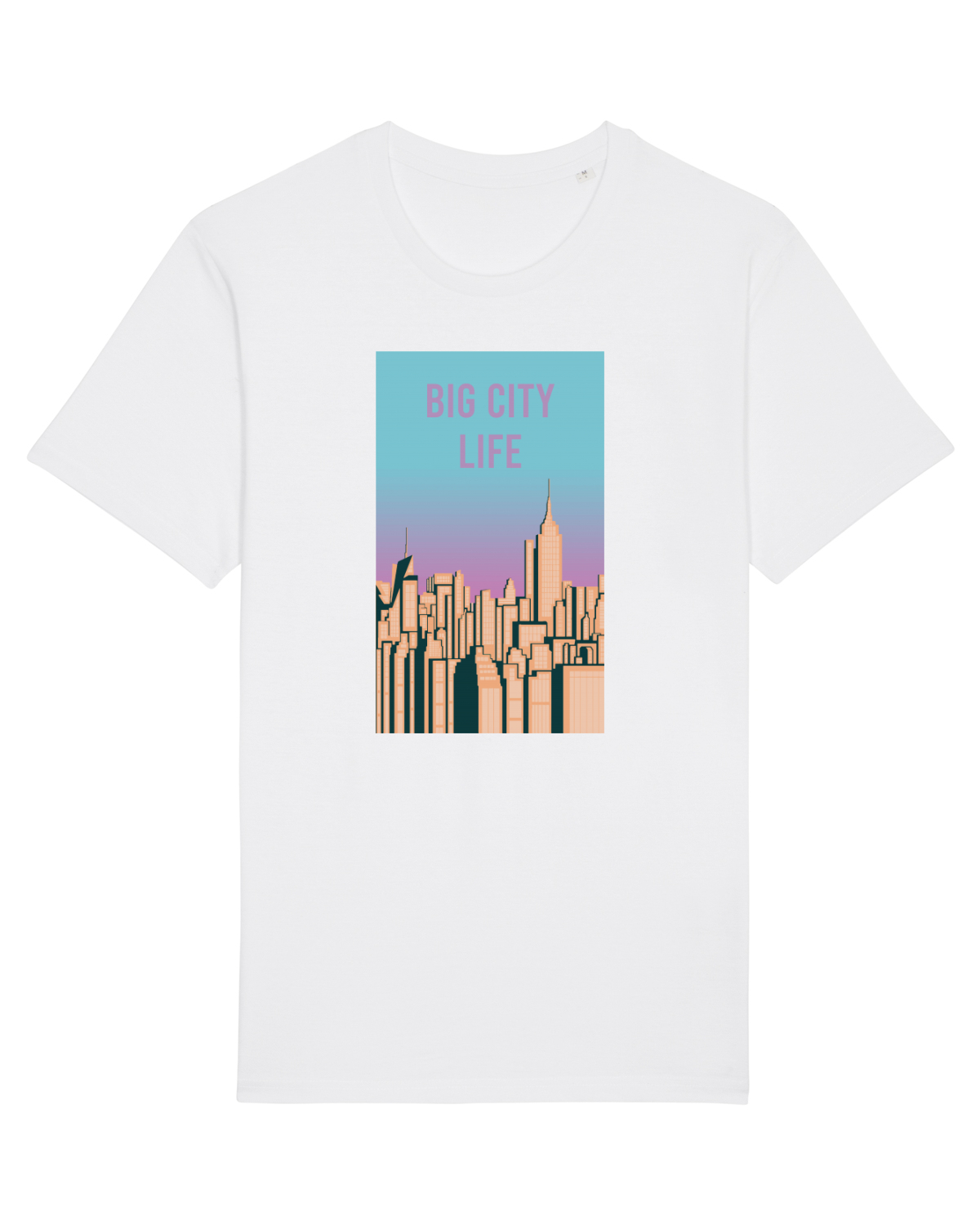Tricou mânecă scurtă Unisex Rocker White