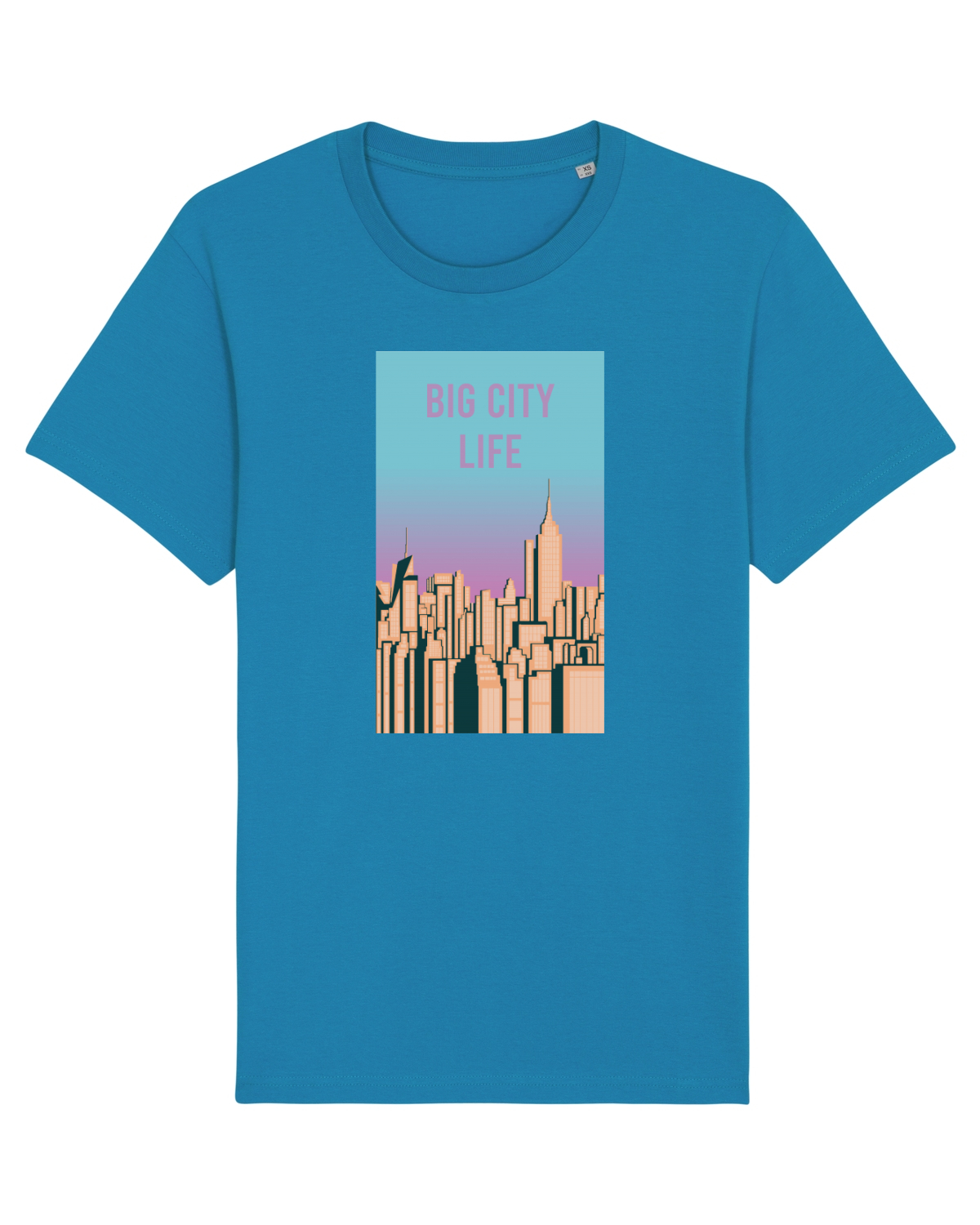 Tricou mânecă scurtă Unisex Rocker Azur