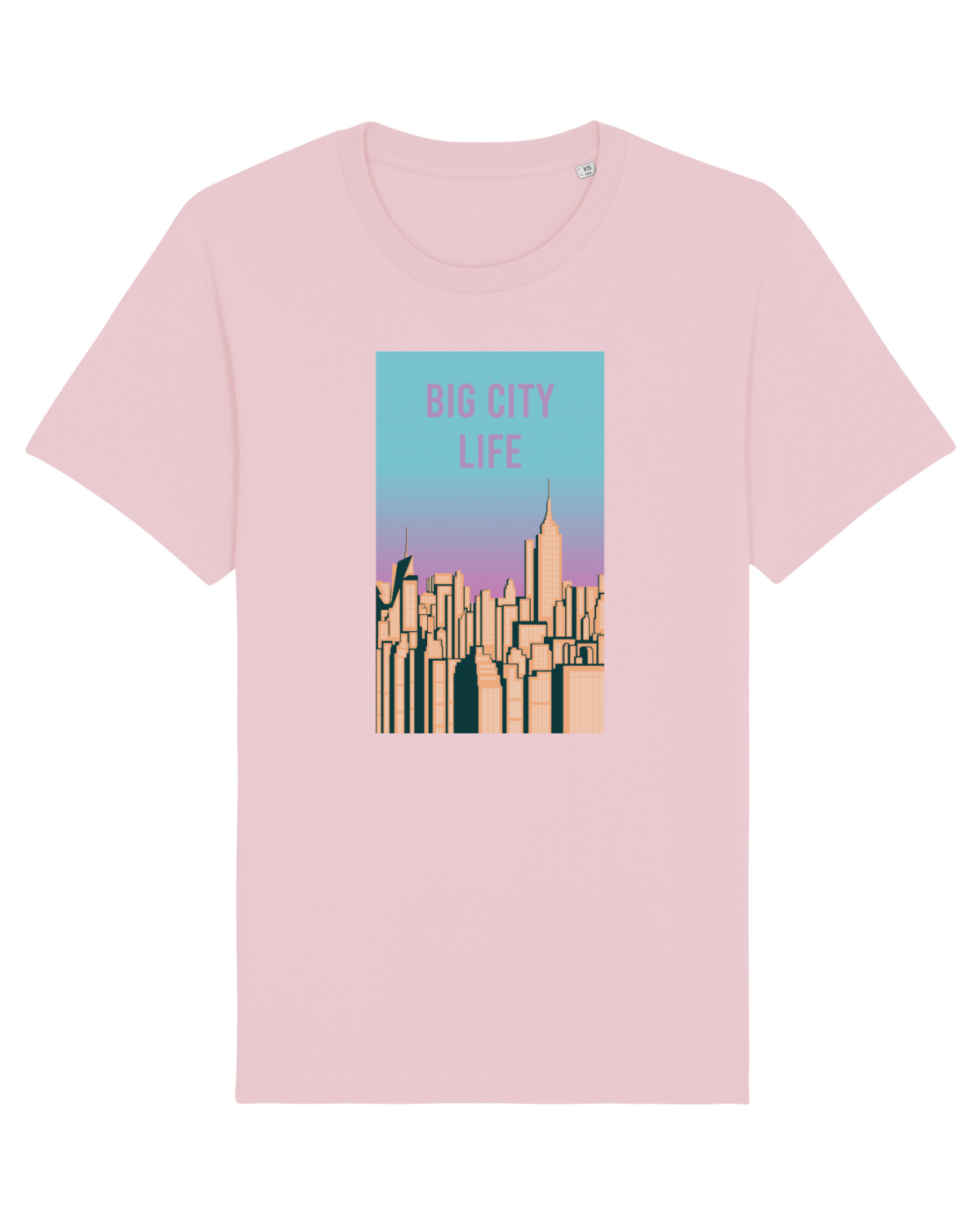 Tricou mânecă scurtă Unisex Rocker Cotton Pink