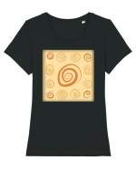 Swirls Tricou mânecă scurtă guler larg fitted Damă Expresser