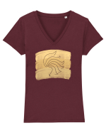 Cozi de vulpe Tricou mânecă scurtă guler V Damă Evoker