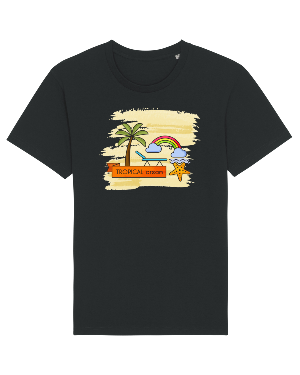 Tricou mânecă scurtă Unisex Rocker Black