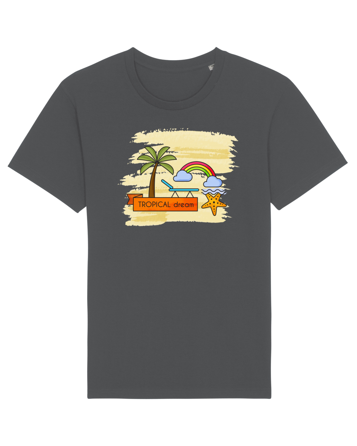 Tricou mânecă scurtă Unisex Rocker Anthracite
