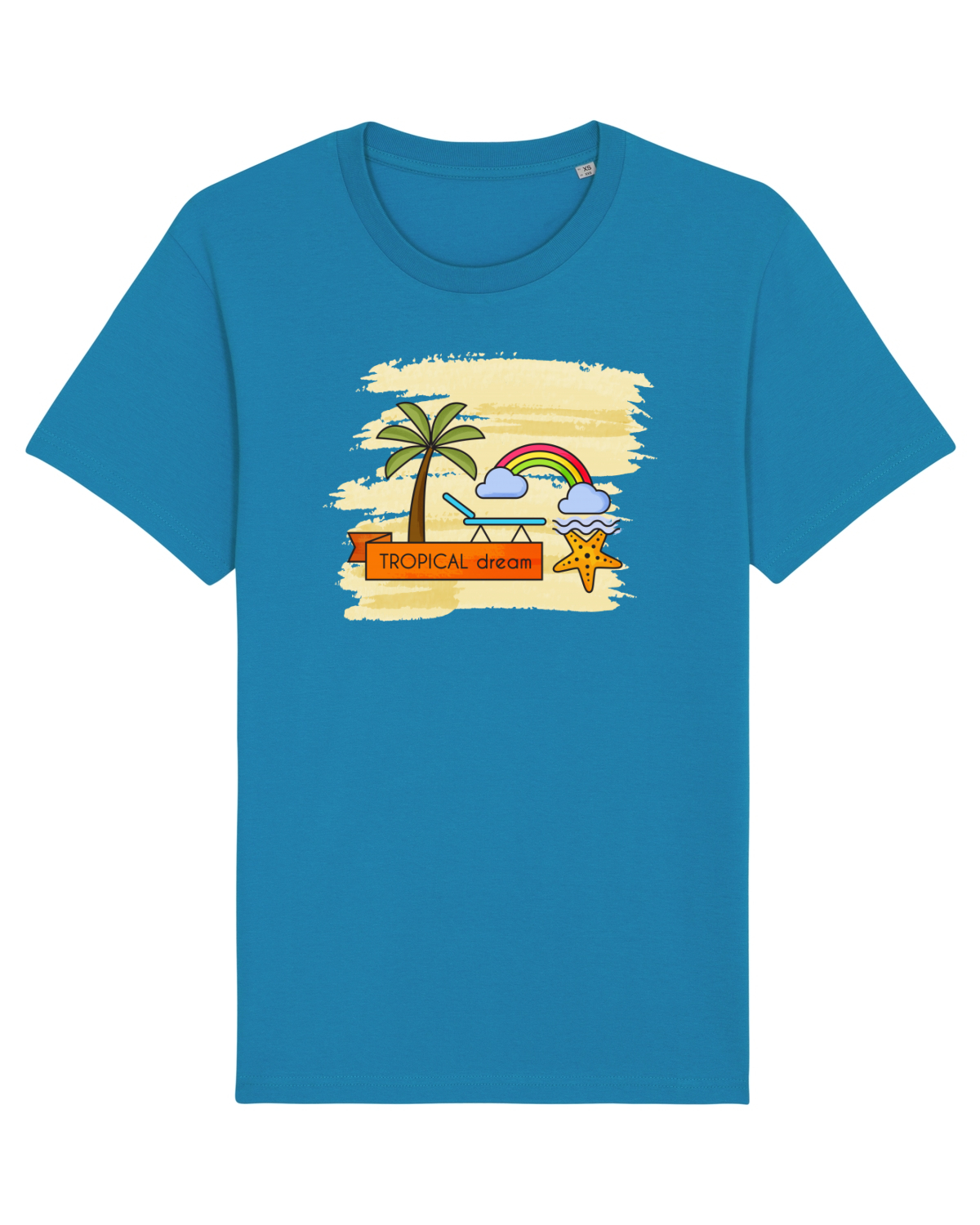 Tricou mânecă scurtă Unisex Rocker Azur