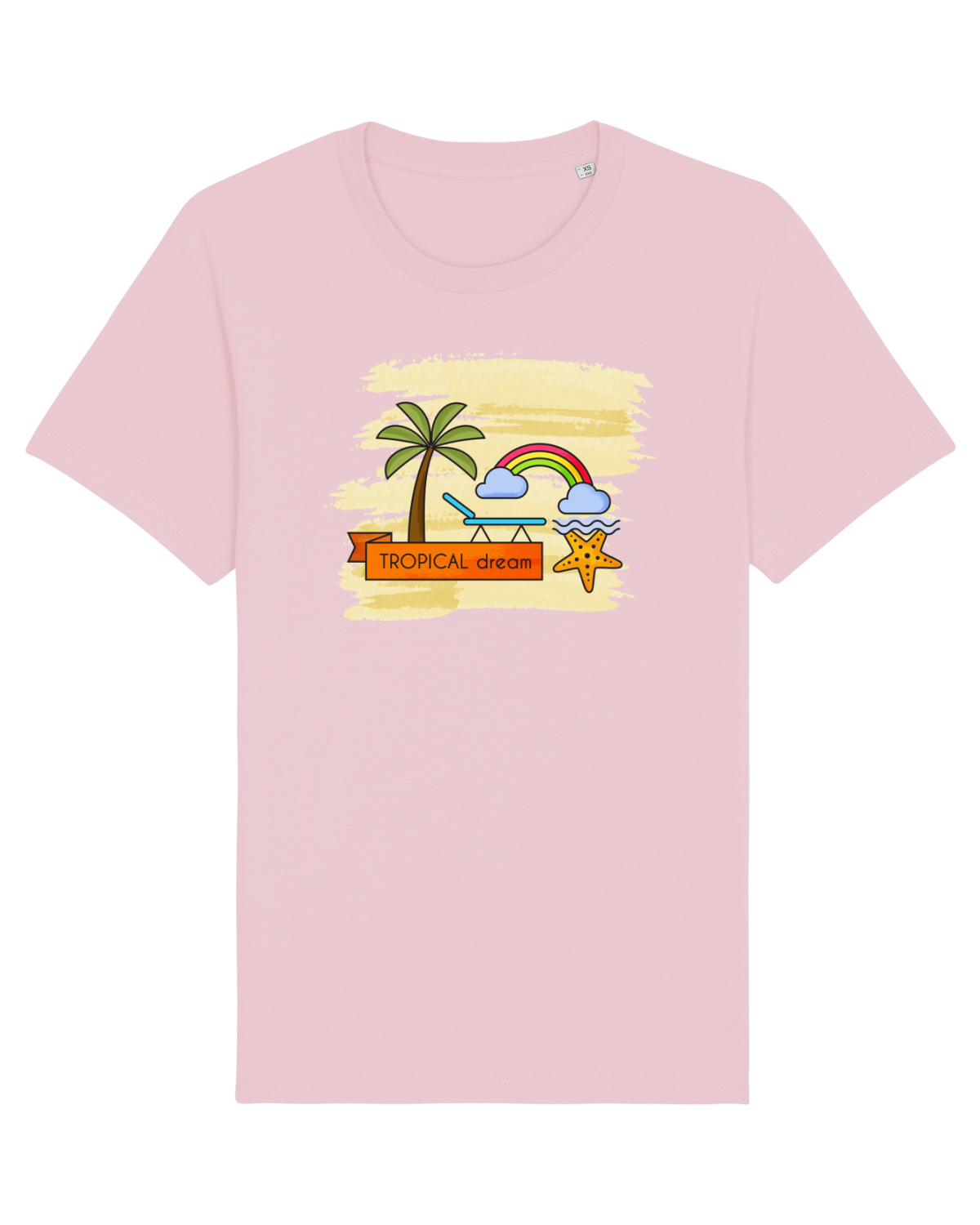 Tricou mânecă scurtă Unisex Rocker Cotton Pink