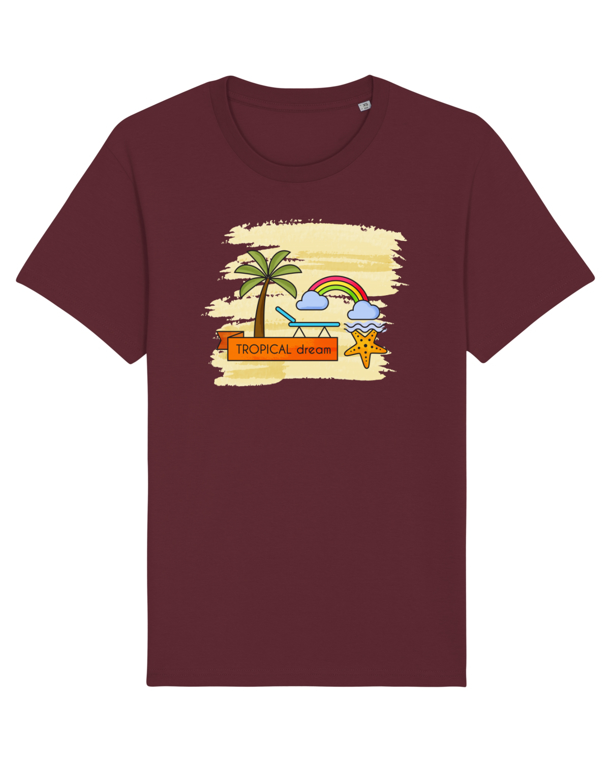 Tricou mânecă scurtă Unisex Rocker Burgundy