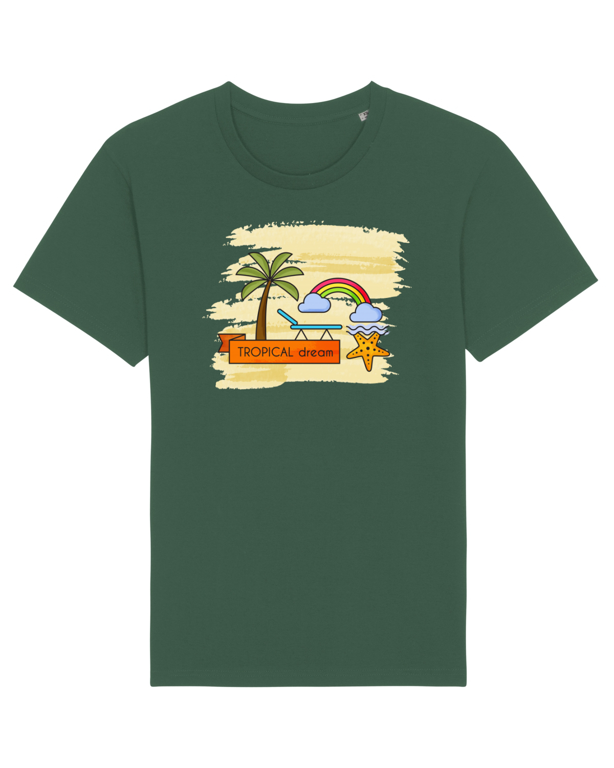 Tricou mânecă scurtă Unisex Rocker Bottle Green
