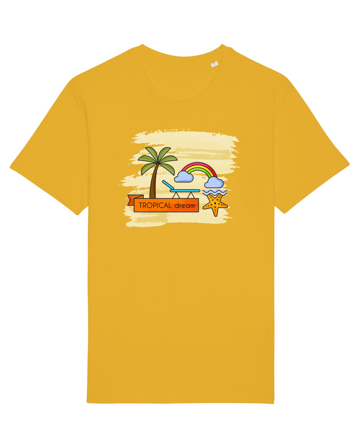 Tricou mânecă scurtă Unisex Rocker Spectra Yellow