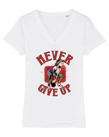 Never Give Up White