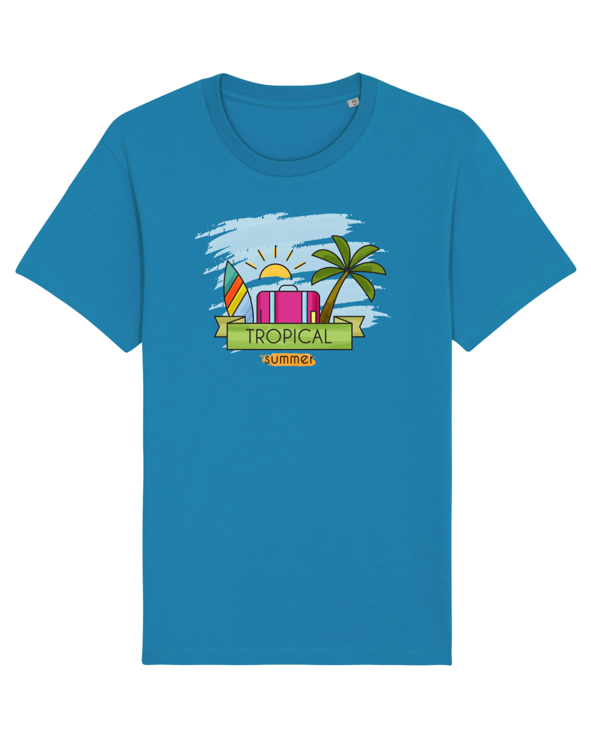 Tricou mânecă scurtă Unisex Rocker Azur