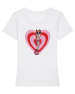 Powerpuff  Blossom Aesthetic Girl Tricou mânecă scurtă guler larg fitted Damă Expresser