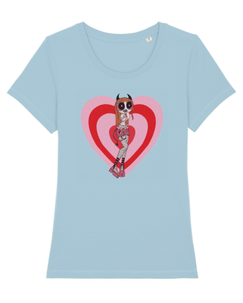 Powerpuff  Blossom Aesthetic Girl Sky Blue