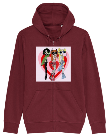 Powerpuff Aesthetic Girls Burgundy