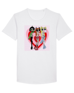 Powerpuff Aesthetic Girls Tricou mânecă scurtă guler larg Bărbat Skater