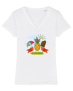 Hai la plajă Tricou mânecă scurtă guler V Damă Evoker