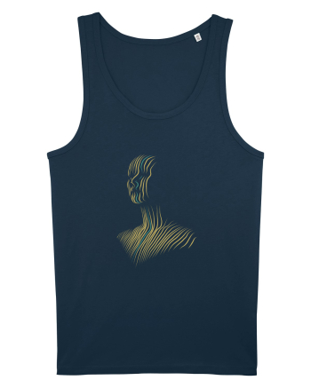 One line - blue Navy