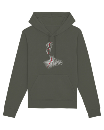 One line - red Khaki