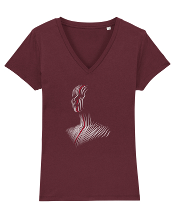 One line - red Burgundy