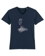 One line - red Tricou mânecă scurtă guler V Bărbat Presenter