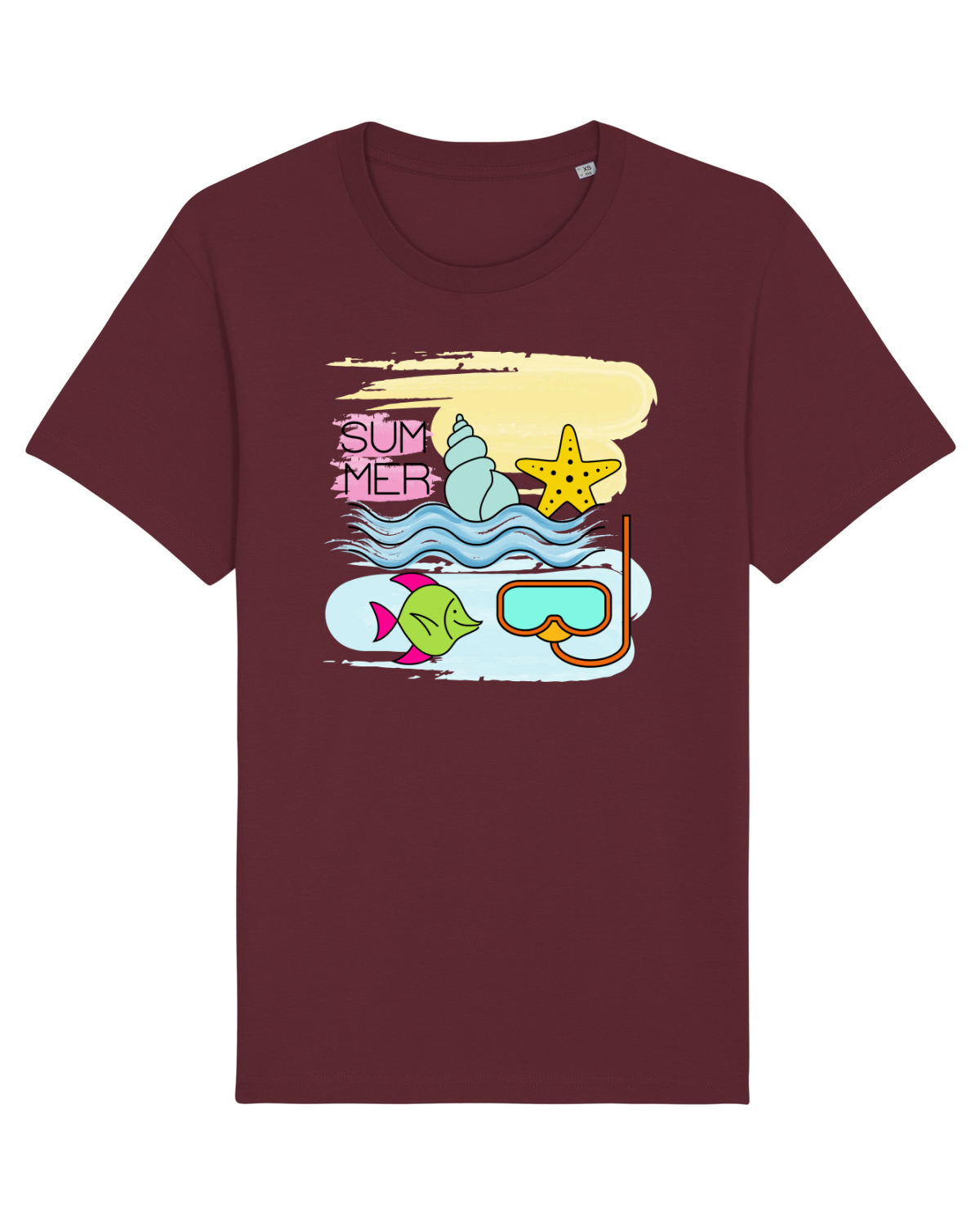 Tricou mânecă scurtă Unisex Rocker Burgundy