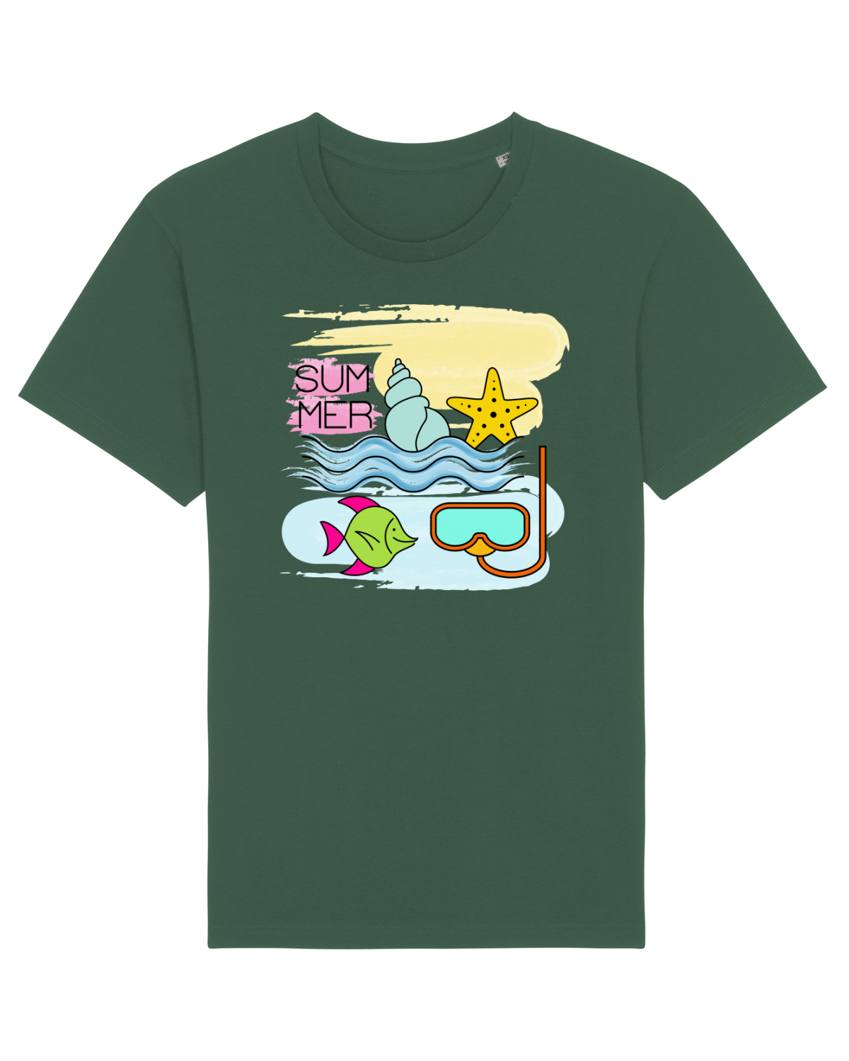 Tricou mânecă scurtă Unisex Rocker Bottle Green