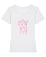 Cat mom / Pisica lu' mama Tricou mânecă scurtă guler larg fitted Damă Expresser