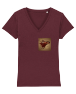 Betta FIsh Crowntail Tricou mânecă scurtă guler V Damă Evoker