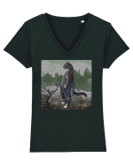 Rainy Days Tricou mânecă scurtă guler V Damă Evoker