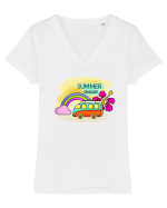 Vis de vară Tricou mânecă scurtă guler V Damă Evoker