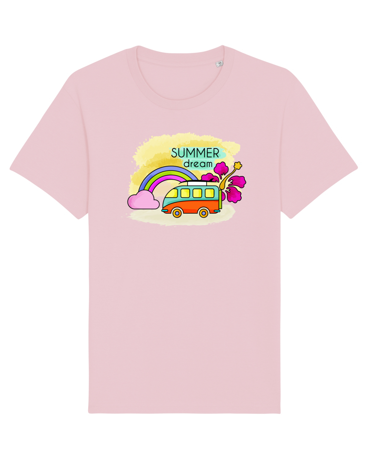 Tricou mânecă scurtă Unisex Rocker Cotton Pink