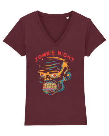 Halloween Zombie Night Burgundy