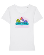 Petrecere estivală Tricou mânecă scurtă guler larg fitted Damă Expresser