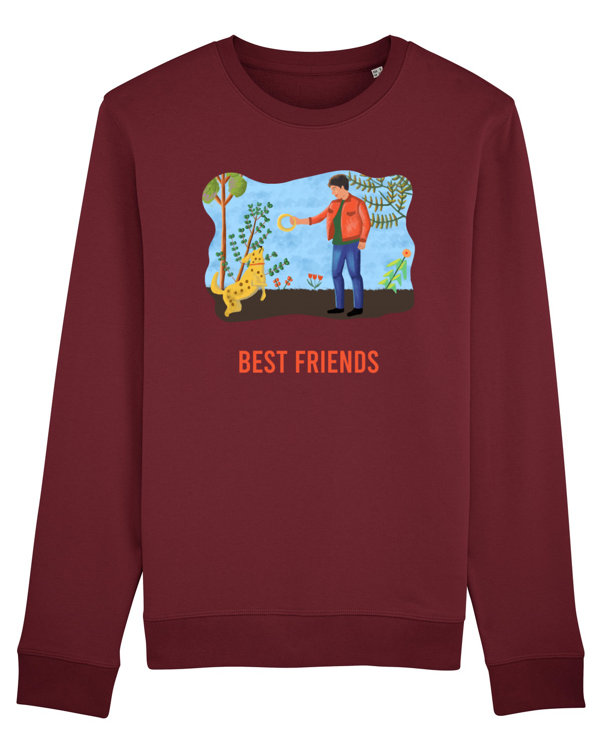 Bluză mânecă lungă Unisex Rise Burgundy