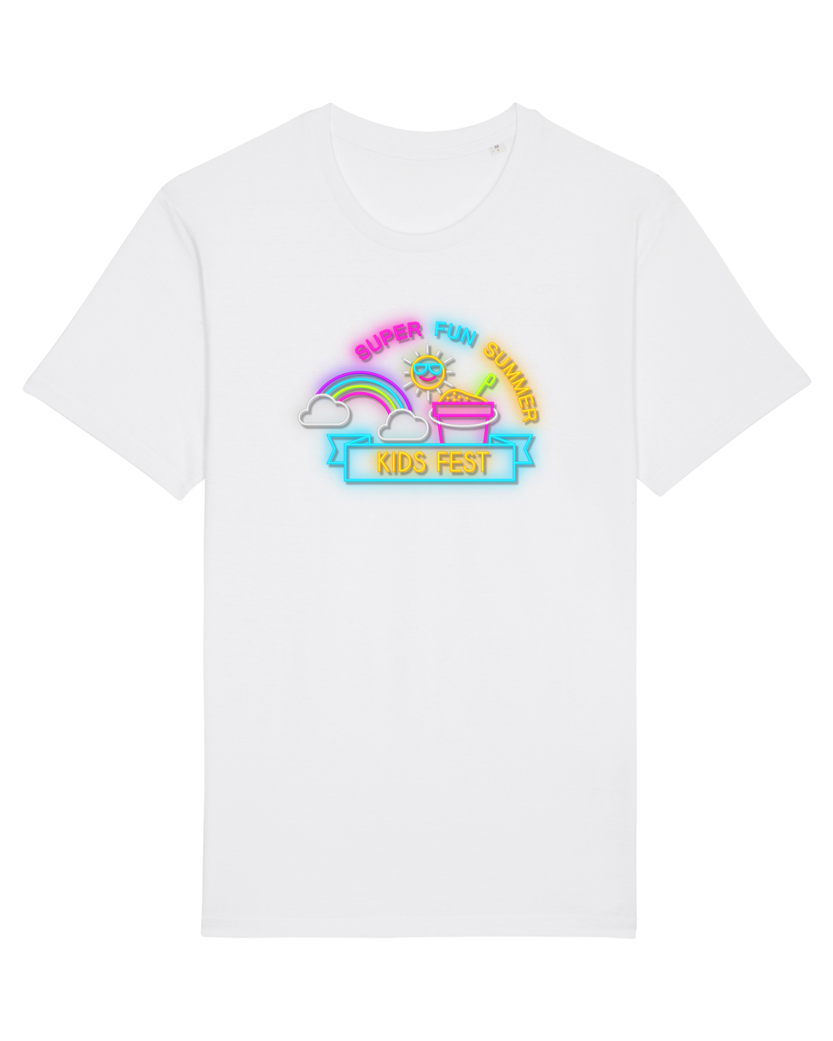Tricou mânecă scurtă Unisex Rocker White