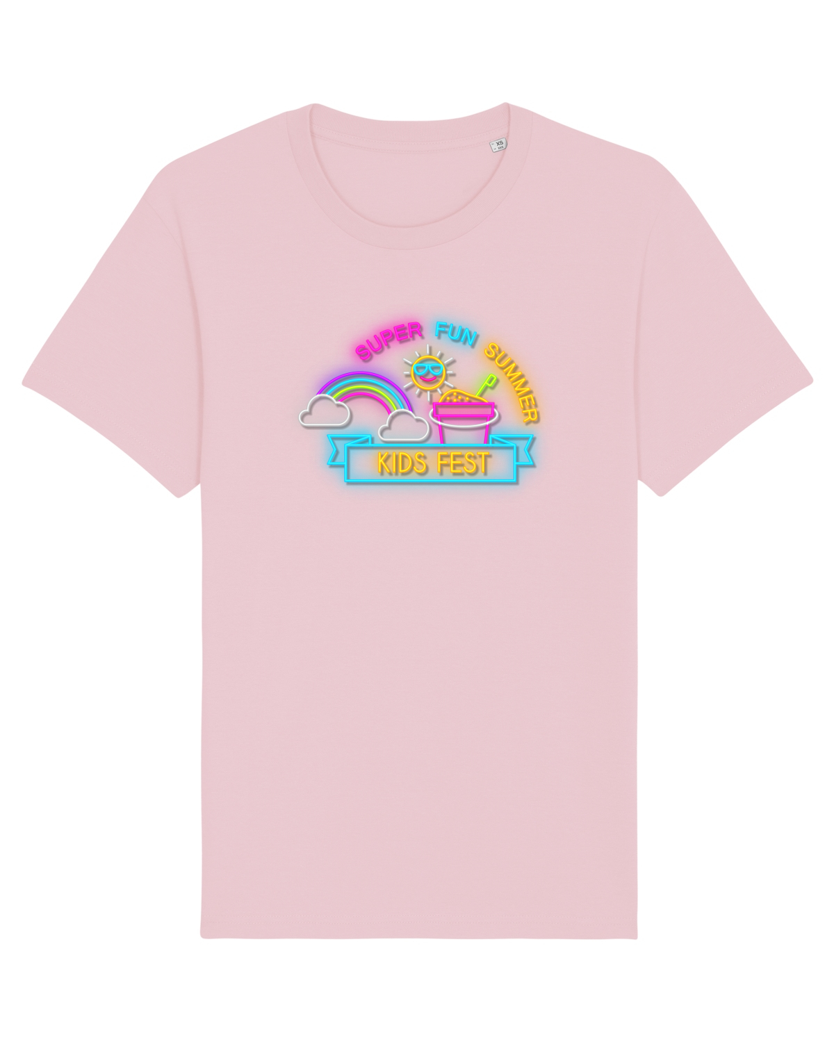 Tricou mânecă scurtă Unisex Rocker Cotton Pink