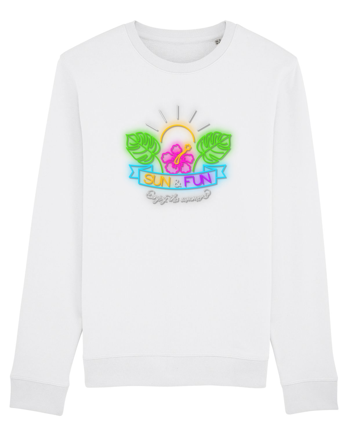 Bluză mânecă lungă Unisex Rise White