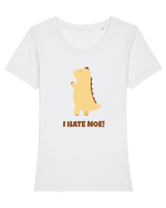 I hate Noe! Tricou mânecă scurtă guler larg fitted Damă Expresser