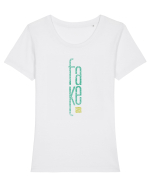 fake Tricou mânecă scurtă guler larg fitted Damă Expresser