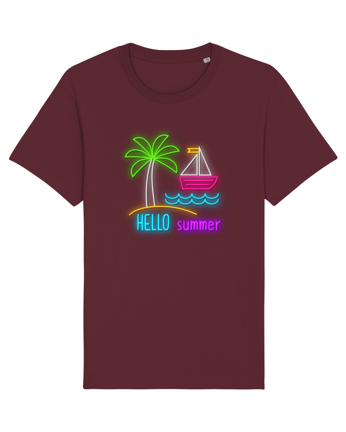 Tricou mânecă scurtă Unisex Rocker Burgundy